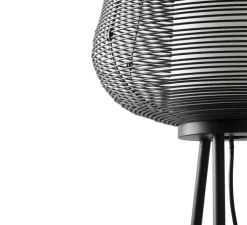 Lampadaire d'extérieur, Nara, noir, IP65, Ø56cm, H120cm - Faro