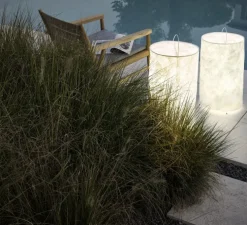 Lampadaire d'extérieur, Ripple 195, blanc, IP67, LED, Ø37cm, H70cm - Gervasoni