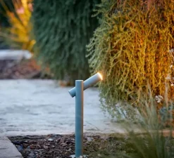 Lampadaire d'extérieur, Tik p-4097X, vert pâle, IP65, LED, 3000K, 763 lm, L10cm, H36,9cm - Estiluz