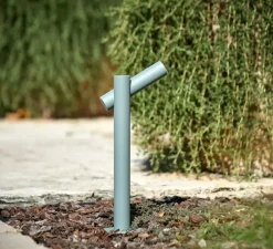 Lampadaire d'extérieur, Tik p-4097X, vert pâle, IP65, LED, 3000K, 763 lm, L10cm, H36,9cm - Estiluz