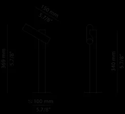 Lampadaire d'extérieur, Tik p-4097X, vert pâle, IP65, LED, 3000K, 763 lm, L10cm, H36,9cm - Estiluz