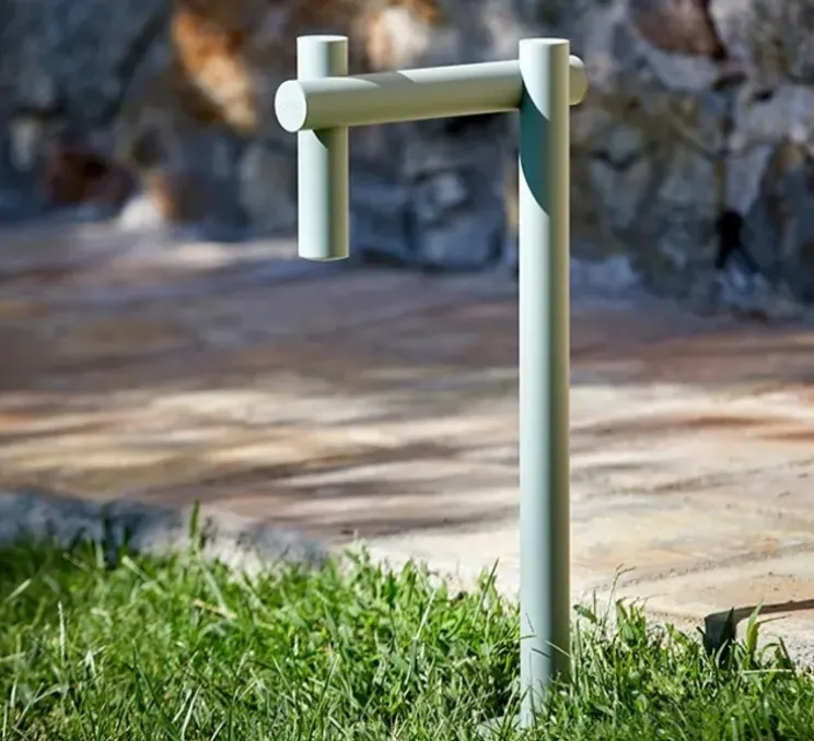 Lampadaire d'extérieur, Tik p-4098X, vert pâle, IP65, LED, 3000K, 763 lm, L25,2cm, H49,4cm - Estiluz