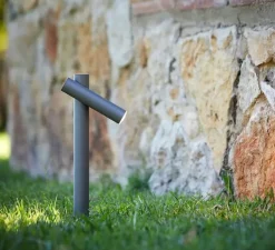 Lampadaire d'extérieur, Tik p-4096X, gris, IP65, LED, 3000K, 763 lm, Ø3,5cm, H34cm - Estiluz