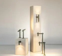 Lampadaire d'extérieur, Tik p-4096X, vert pâle, IP65, LED, 3000K, 763 lm, Ø3,5cm, H34cm - Estiluz