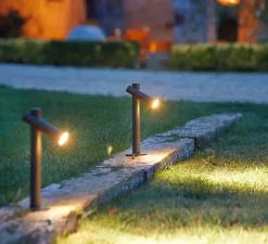 Lampadaire d'extérieur, Tik p-4096X, noir anthracite, IP65, LED, 3000K, 763 lm, Ø3,5cm, H34cm - Estiluz