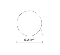 Lampadaire d'extérieur, Ululì 45, blanc, IP65, Ø45cm, H45cm - Karman