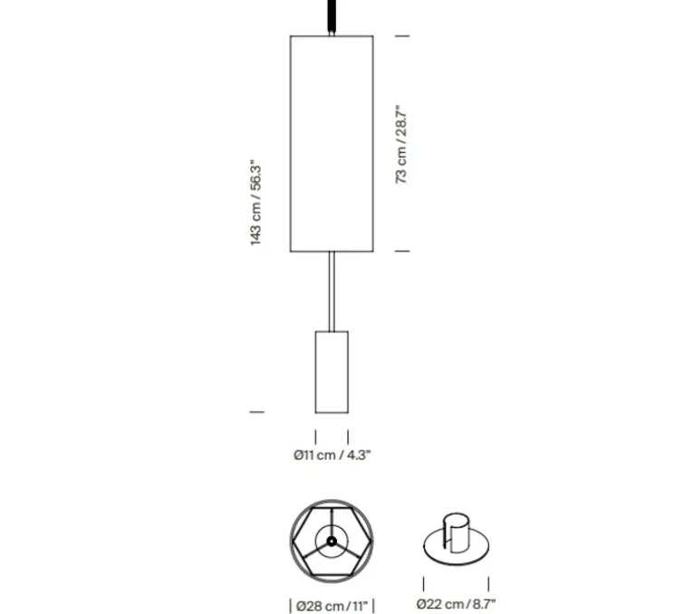 Lampadaire, Dorica, base marron foncé, abat-jour naturel, L28cm, H143cm - Santa & Cole