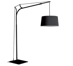 Lampadaire déporté, Tina, dimmable, noir, H220cm - Fraumaier