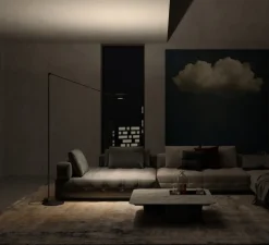 Lampadaire, Elle LED, Black Soft Touch, LED, dim, 2700K, 2280 lm, L94cm, H200cm - Lumina