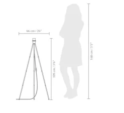 Lampadaire, Eos medium, blanc, Ø45cm, H139cm - Umage