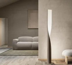 Lampadaire, Evita floor, gris perle, LED, 2700K, 6000lm, Ø34,5cm, H190cm - KDLN