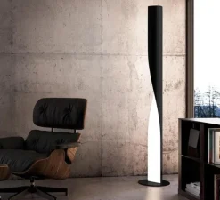 Lampadaire, Evita floor, noir, LED, 2700K, 6000lm, Ø34,5cm, H190cm - KDLN