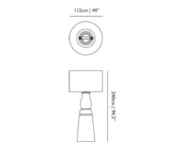 Lampadaire, Farooo Large, blanc, Ø112cm, H240cm - Moooi