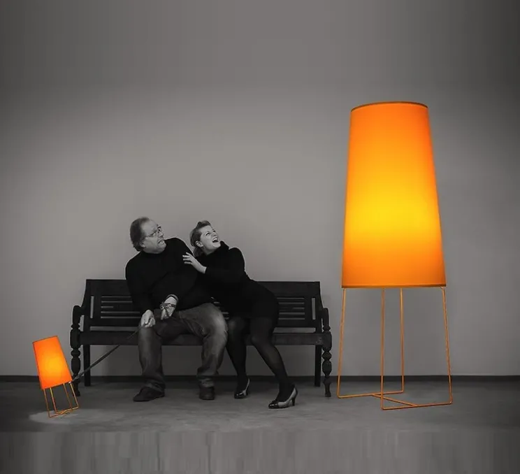 Lampadaire, Fatsophie, orange, DIM, H198cm - Fraumaier