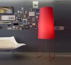 Lampadaire, Fatsophie, rouge, dim, H198cm - Fraumaier