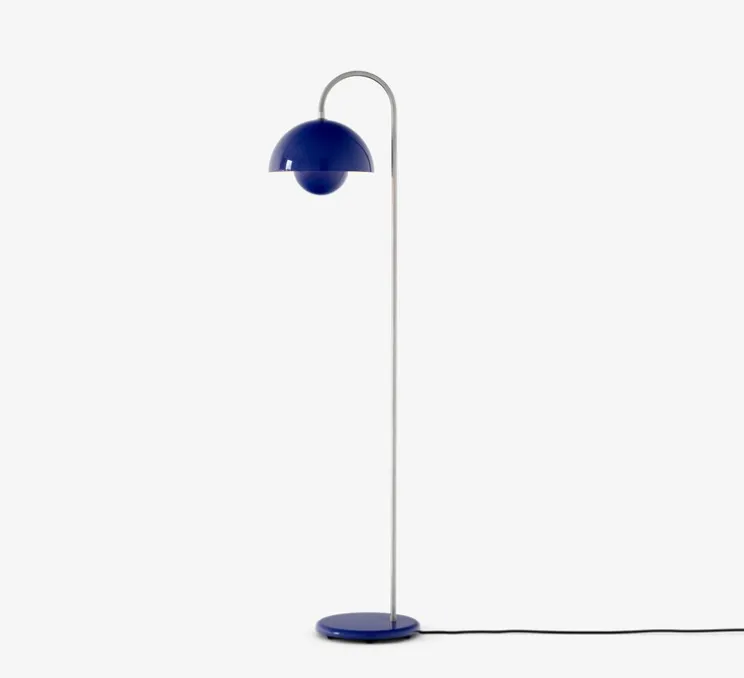 Lampadaire, Flowerpot VP12, bleu cobalt, L23cm, H122cm - Andtradition