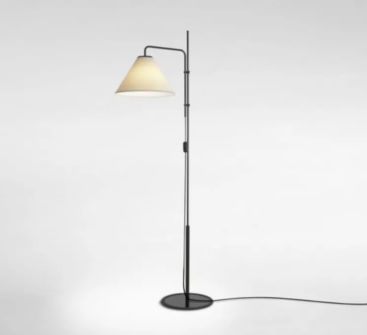 Lampadaire, Funiculi Fabric, noir, sable, LED, H158cm - Marset