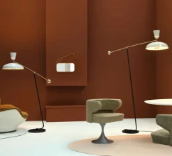 Lampadaire, G1 Guariche Large, craie, L115cm, H175cm - Sammode