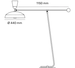 Lampadaire, G1 Guariche Small, blanc, L115cm, H120cm - Sammode