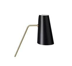 Lampadaire, G21, noir, blanc perforé, L37cm, H117cm - Sammode