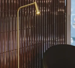 Lampadaire, Gamma, or mat, LED, 2700k, 293 lm, Ø20,2cm, H120cm - LEDs C4