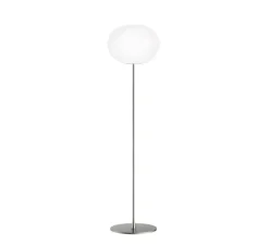 Lampadaire, Glo-Ball Floor 3, blanc et argent, Ø45cm, H180cm - Flos