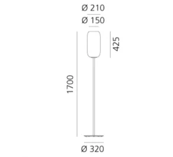 Lampadaire, Gople floor, bleu, L21cm, H170cm, LED, 3000K - Artemide