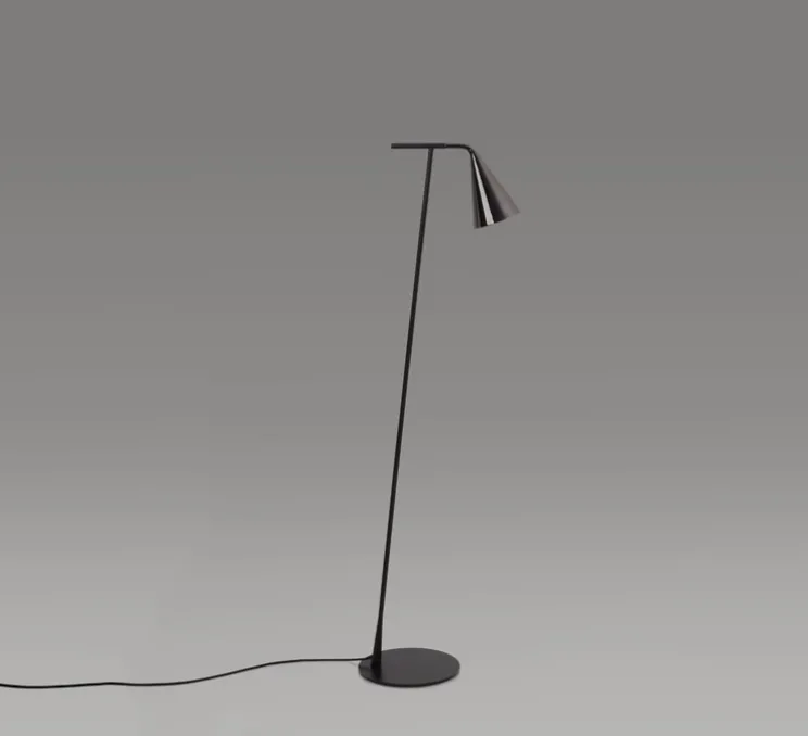 Lampadaire, Gordon, 561.61, noir mat, noir chromé, IP40, L24cm, H141cm - Tooy