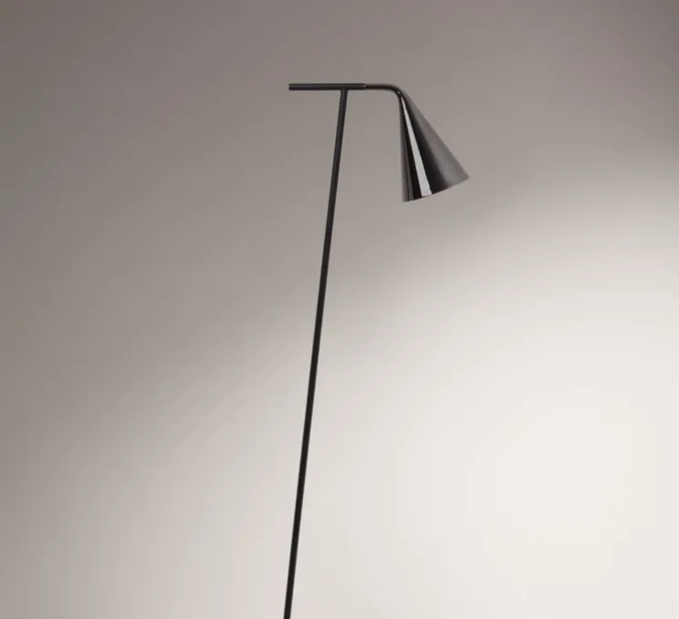 Lampadaire, Gordon, 561.61, noir mat, noir chromé, IP40, L24cm, H141cm - Tooy