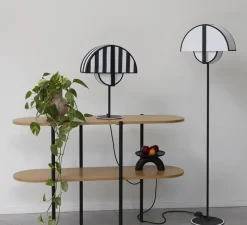 Lampadaire, Grand Arto, Blanc bordures noires, L40cm, H156cm - DesignHeure