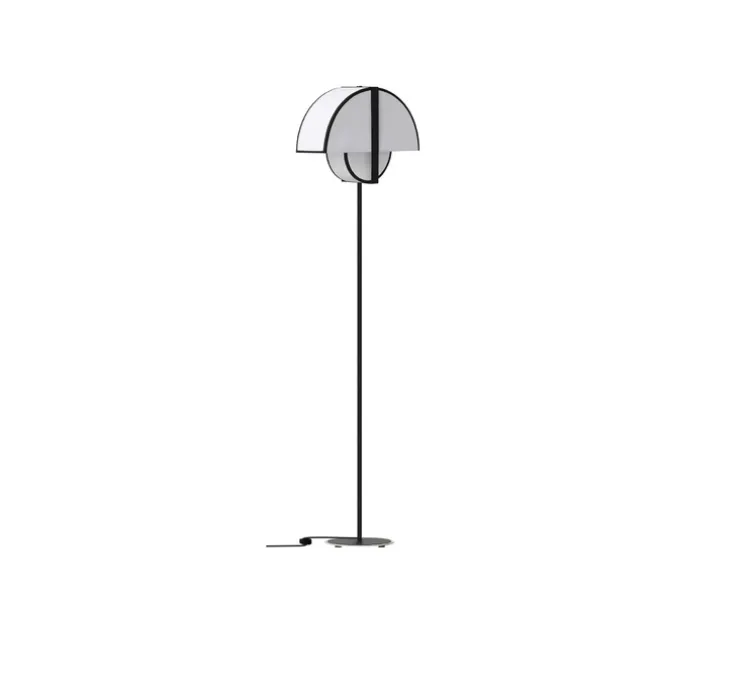 Lampadaire, Grand Arto, Blanc bordures noires, L40cm, H156cm - DesignHeure