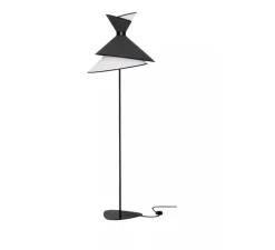 Lampadaire, Grand Kimono, Blanc et noir, Ø50cm, H166cm - DesignHeure