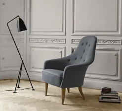 Lampadaire, Grasshopper, noir, H125,3cm, Ø43,5cm - Gubi