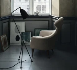 Lampadaire, Grasshopper, noir, H125,3cm, Ø43,5cm - Gubi