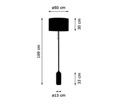 Lampadaire, Gravity, gris marbre, blanc, Ø50cm, H169cm - Gubi
