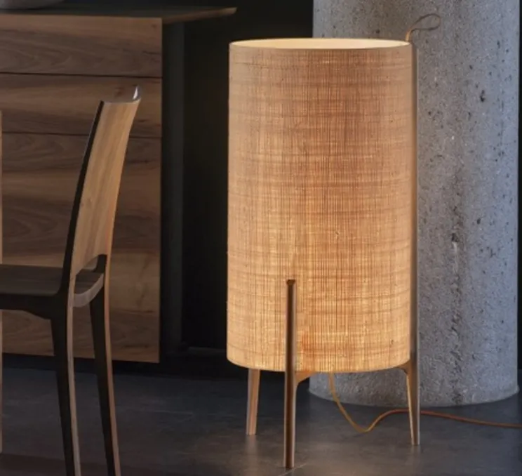 Lampadaire, Greta, chêne, fibre, Ø40cm, H90cm - Carpyen