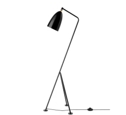 Lampadaire, Gräshoppa, noir brillant, L39cm, H132cm - Gubi