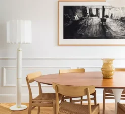 Lampadaire, Guimauve, crème, Ø47cm, H170cm - Cosin