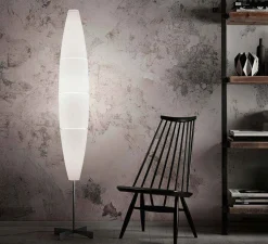 Lampadaire, Havana, blanc et aluminium, Ø23cm, H172cm - Foscarini