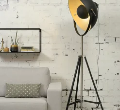 Lampadaire, Hollywood, noir, Ø68cm, H183cm - It's about Romi