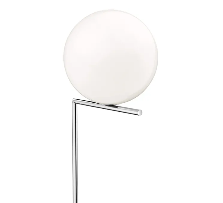Lampadaire, IC Lights Floor 1, opalin et chrome, Ø27,5cm, H135cm - Flos