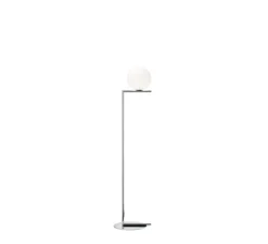 Lampadaire, IC Lights Floor 1, opalin et chrome, Ø27,5cm, H135cm - Flos