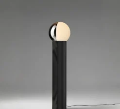 Lampadaire, Je Suis, bois de chêne anthracite, LED, dim, 3000K, Ø40cm, H158cm - Penta