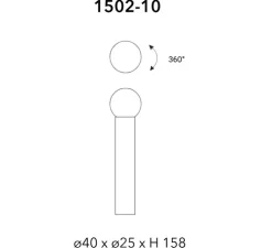 Lampadaire, Je Suis, bois de chêne anthracite, LED, dim, 3000K, Ø40cm, H158cm - Penta