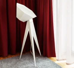 Lampadaire, Jean, blanc, DIM, H136cm - Fraumaier