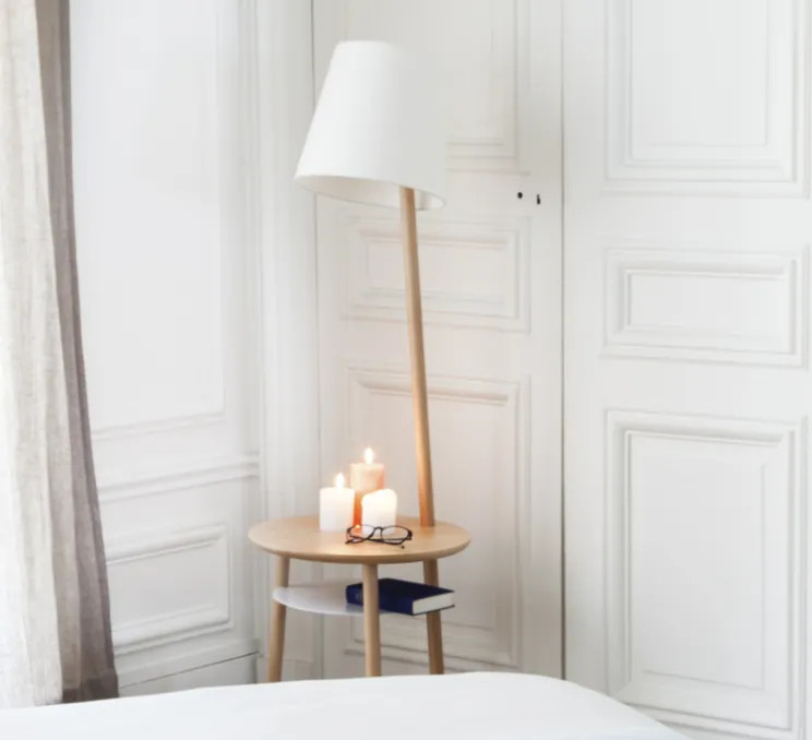 Lampadaire, Josette, blanc, H140cm - Hartô