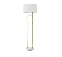 Lampadaire, Kaiser, laiton, marbre blanc, L49cm, H157cm - Eichholtz