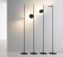Lampadaire, Kimia, noir, LED, dim, 3000K, 3000 lm, Ø28cm, H190,7cm - Stilnovo