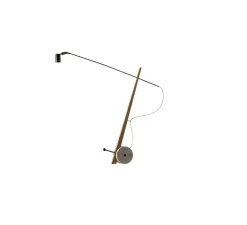 Lampadaire, Kiron, Noir et chêne, LED, dim, 2700K, 2900 lm, L220cm, H206cm - Lumen Center Italia