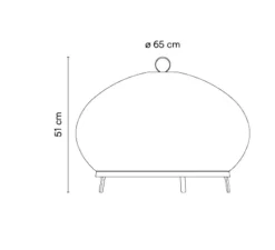 Lampadaire, Knit, 7492, beige, LED, dim, 2700K, 4782 lm, Ø65cm, H51cm - Vibia